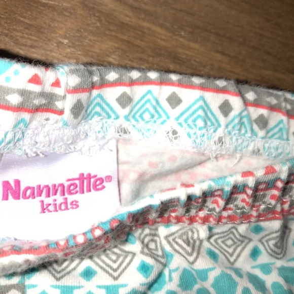 Nanette Kids Little Girls 4T Boho Ruffle Bell Bottom Pants - Picture 7 of 7